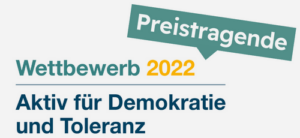 Logo: Award ACTIVE FOR DEMOCRACY AND TOLERANCE 2022