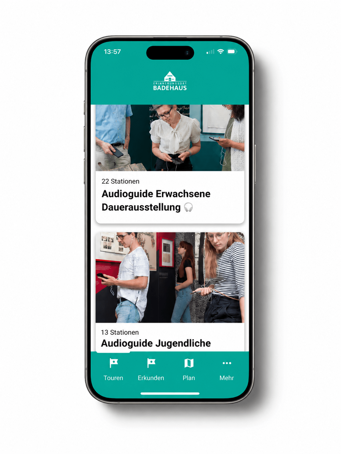 Audioguide BADEHAUS Mockup iPhone